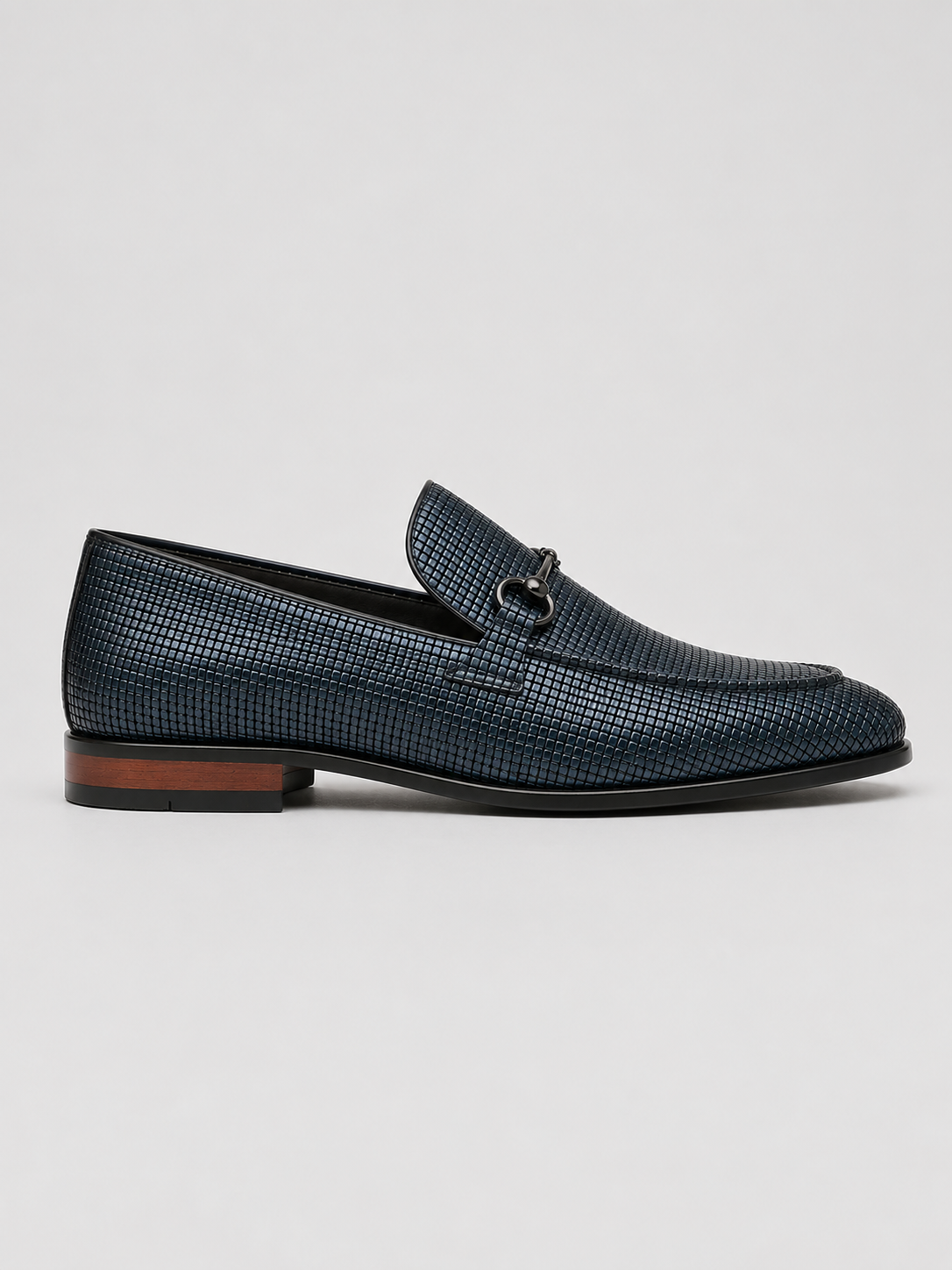 NOBLE Textured Horsebit Loafers