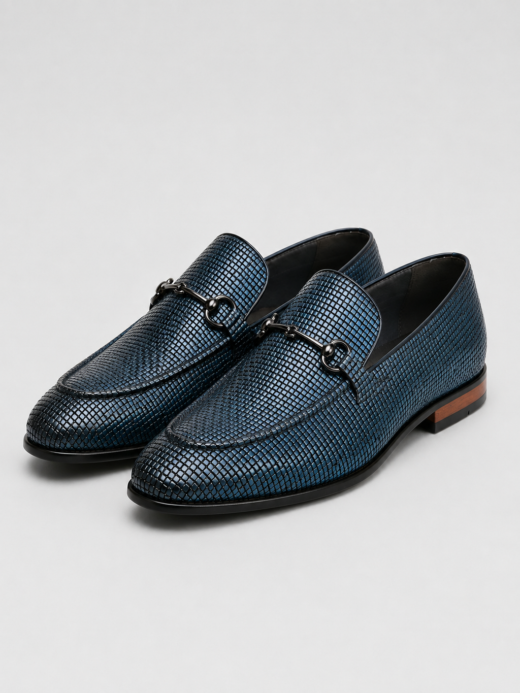 NOBLE Textured Horsebit Loafers