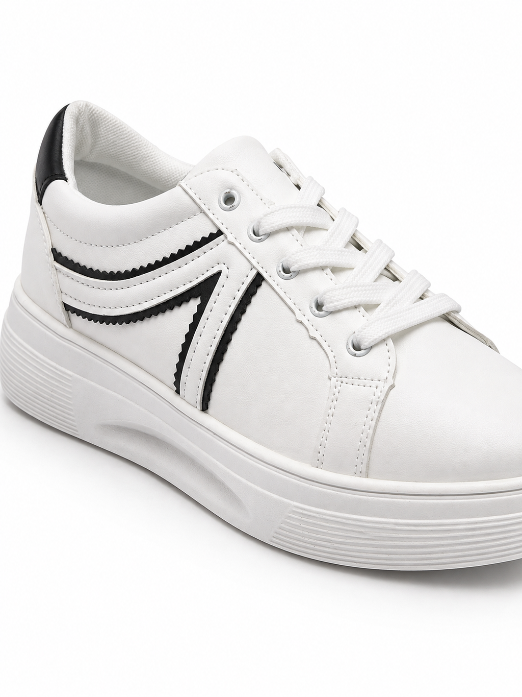 Classic Pink Lace-Up Platform Sneakers