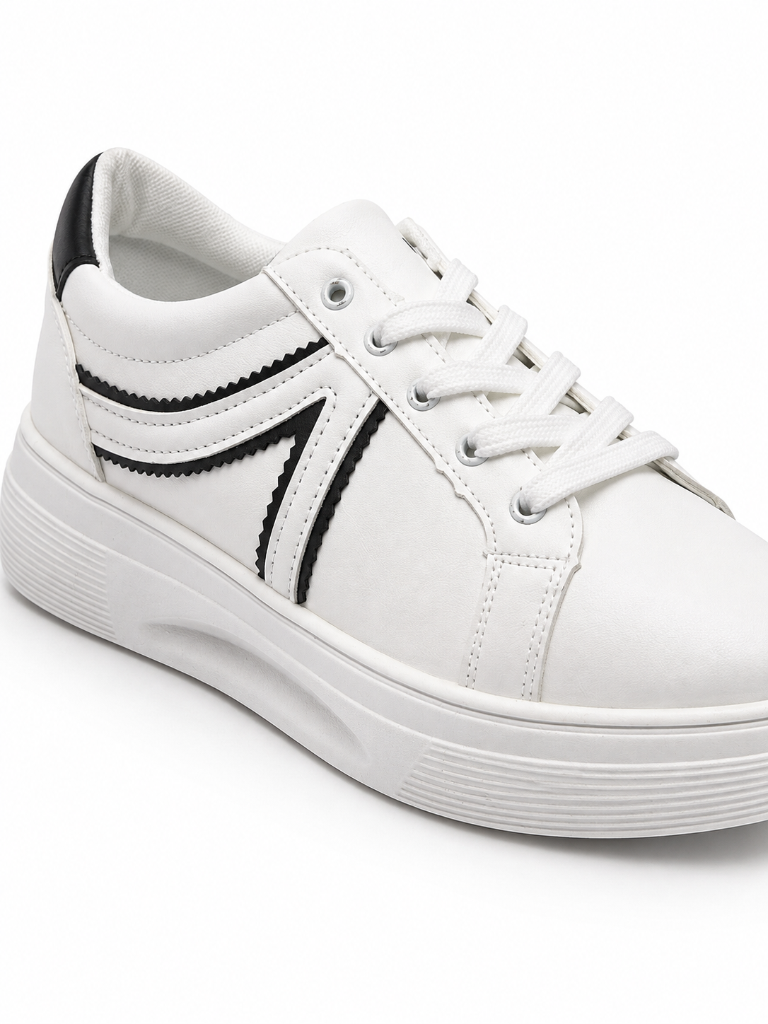 Classic Pink Lace-Up Platform Sneakers