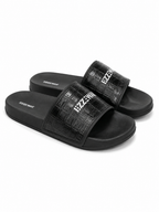 Croc Texture Slide Sandals