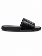Croc Texture Slide Sandals