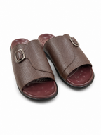 NOBLE Textured Buckle Strap Slippers