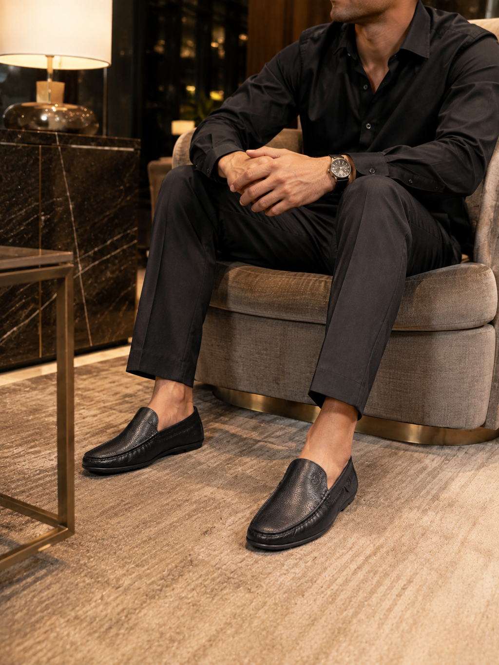 NOBLE Executive Penny Loafers – Black