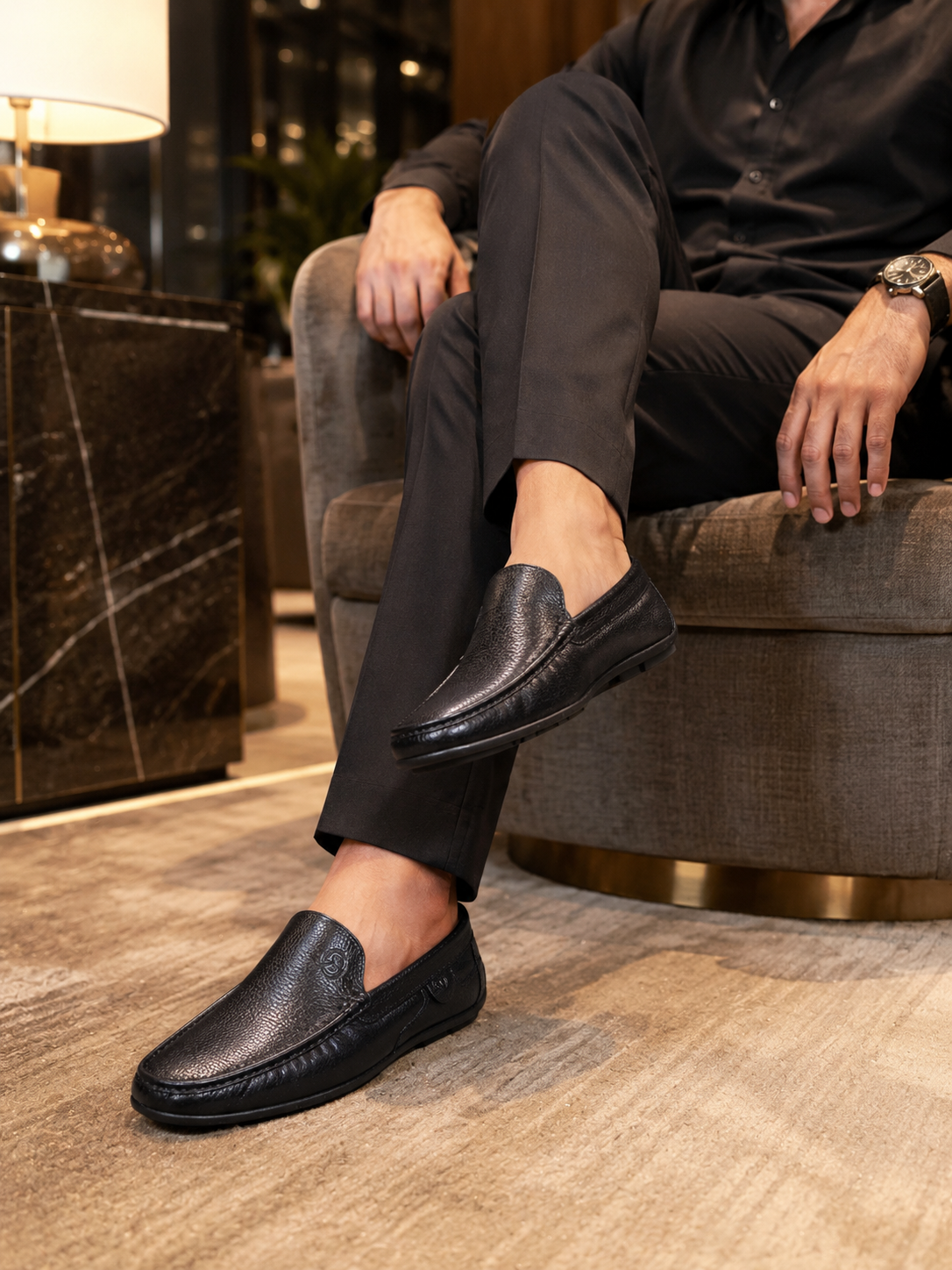 NOBLE Executive Penny Loafers – Black