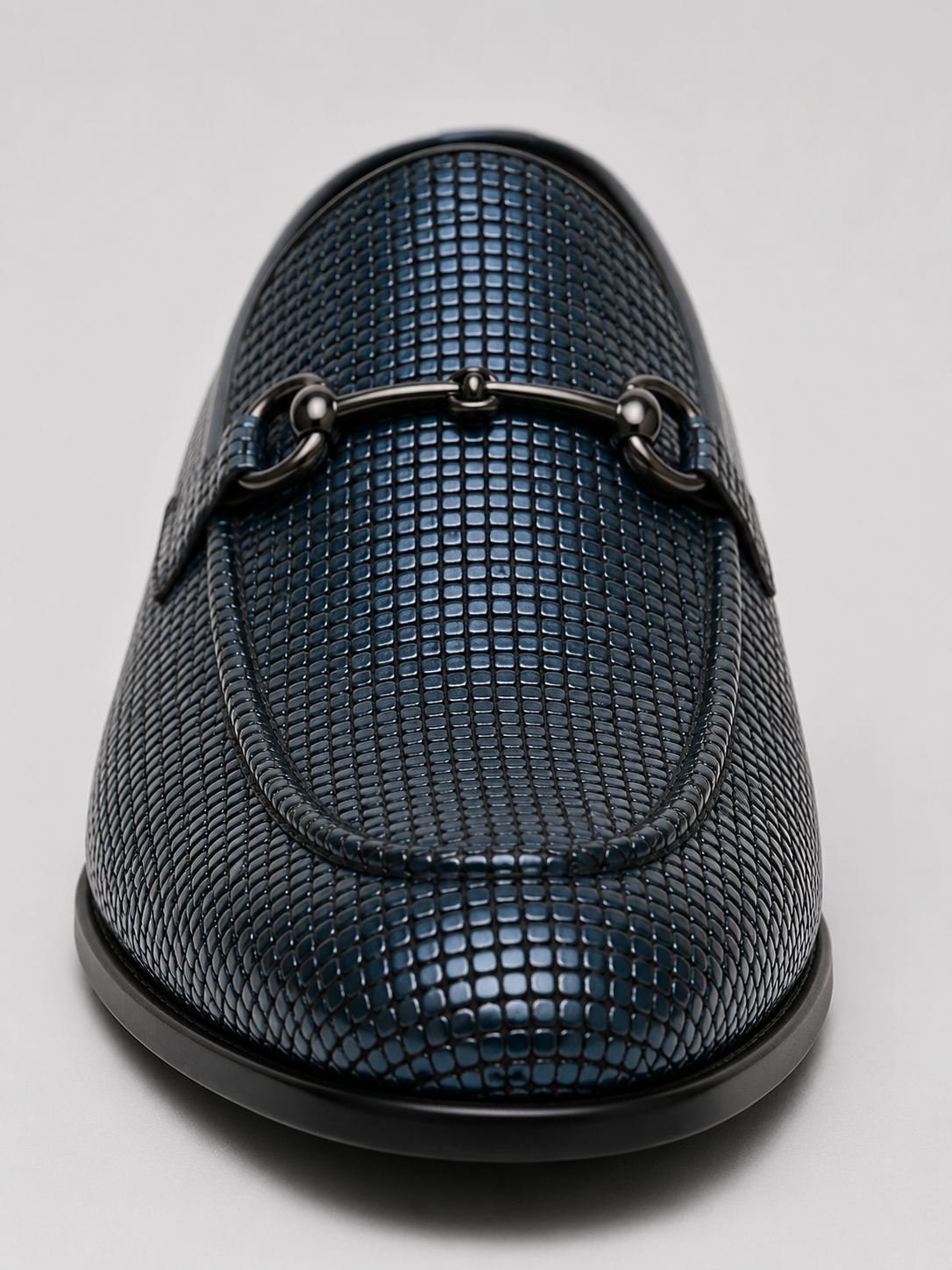 NOBLE Textured Horsebit Loafers